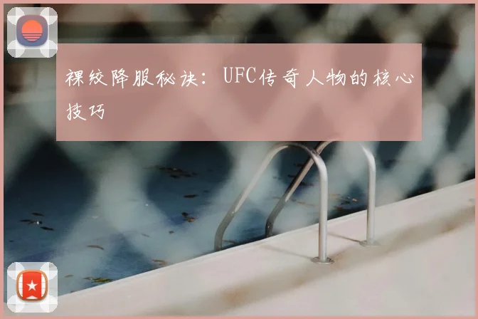 裸绞降服秘诀：UFC传奇人物的核心技巧